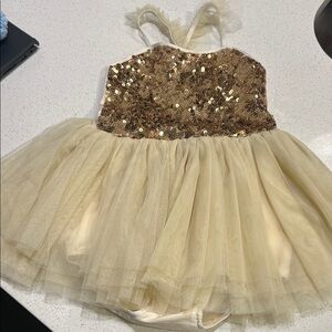 Noralee Sparkling Gold Sequin Tutu Dress for Kids